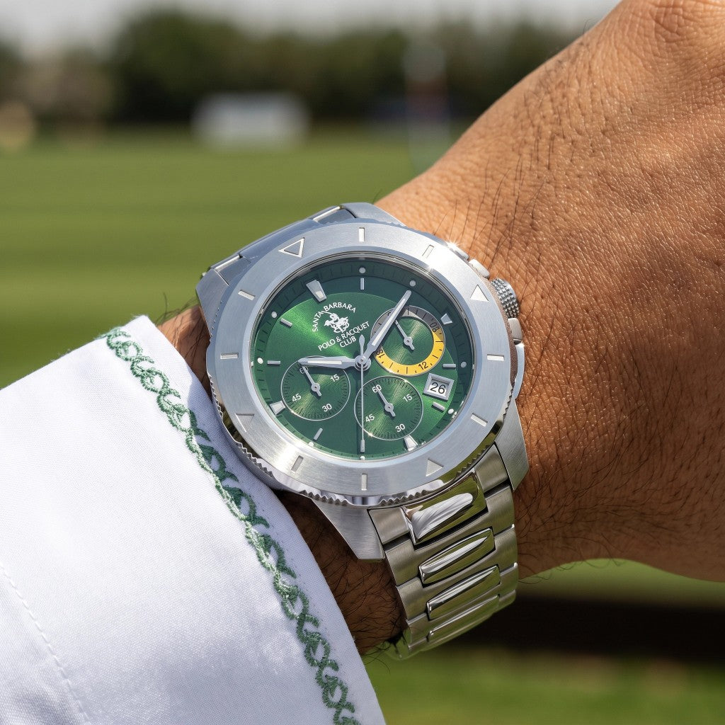 Santa Barbara Polo & Racquet Club Legend Silver Stainless Steel Watch for Men SB.1.10561-4