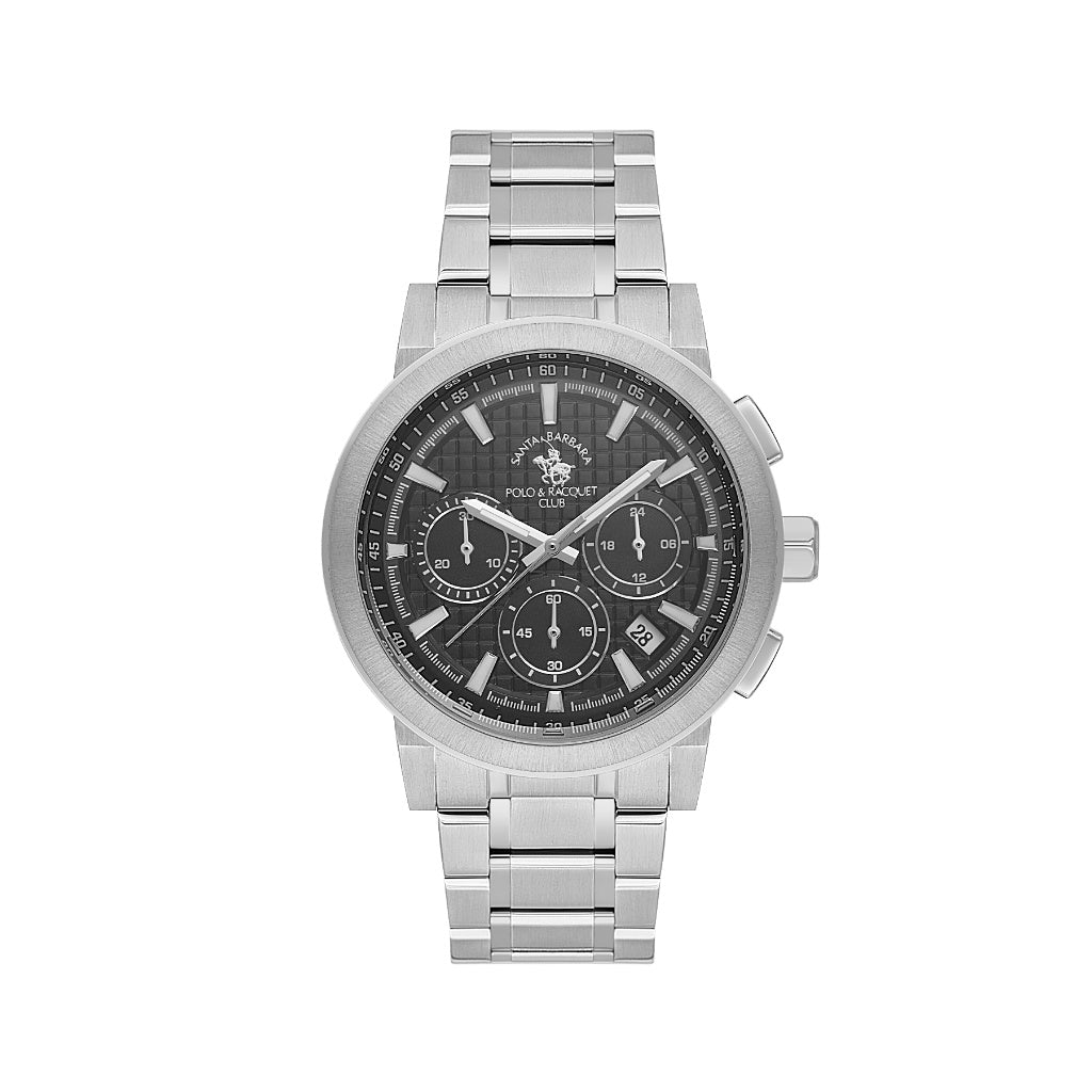 Santa Barbara Polo & Racquet Club Silver Stainless Steel Watch for Men SB.1.10565-1