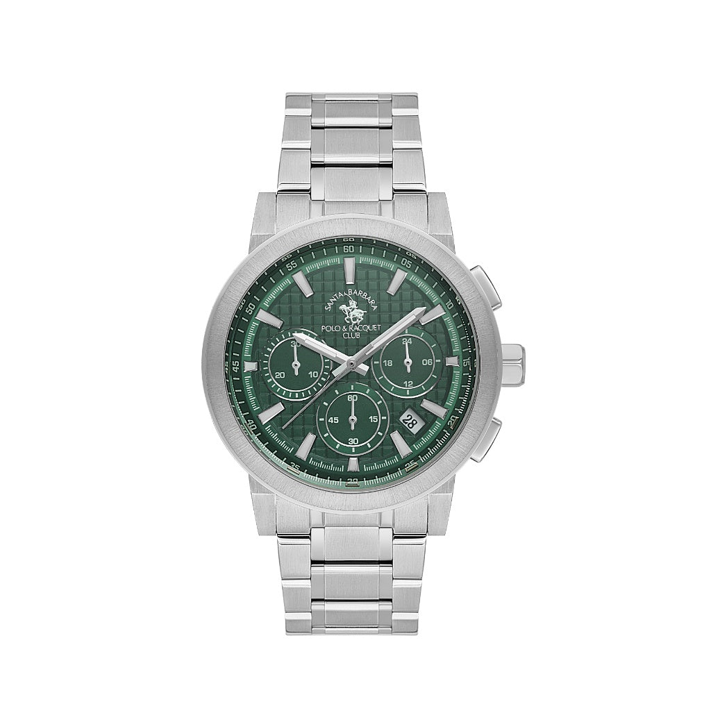 Santa Barbara Polo & Racquet Club Silver Stainless Steel Watch for Men SB.1.10565-3