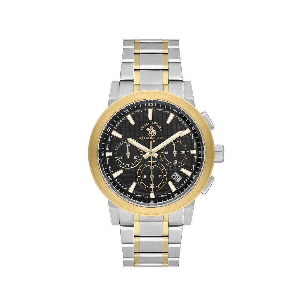 Santa Barbara Polo & Racquet Club Silver and Gold Stainless Steel Watch for Men SB.1.10565-4