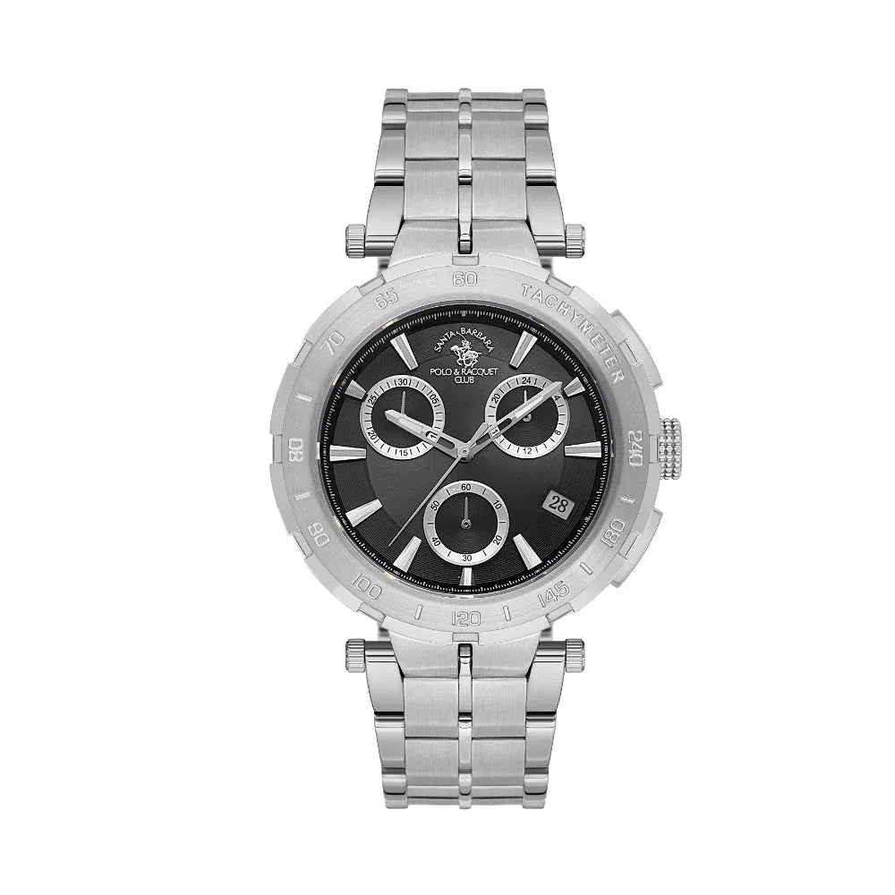 Santa Barbara Polo & Racquet Club Legend Silver Stainless Steel Watch for Men SB.1.10567-1 - Daniel Klein Saudi Arabia