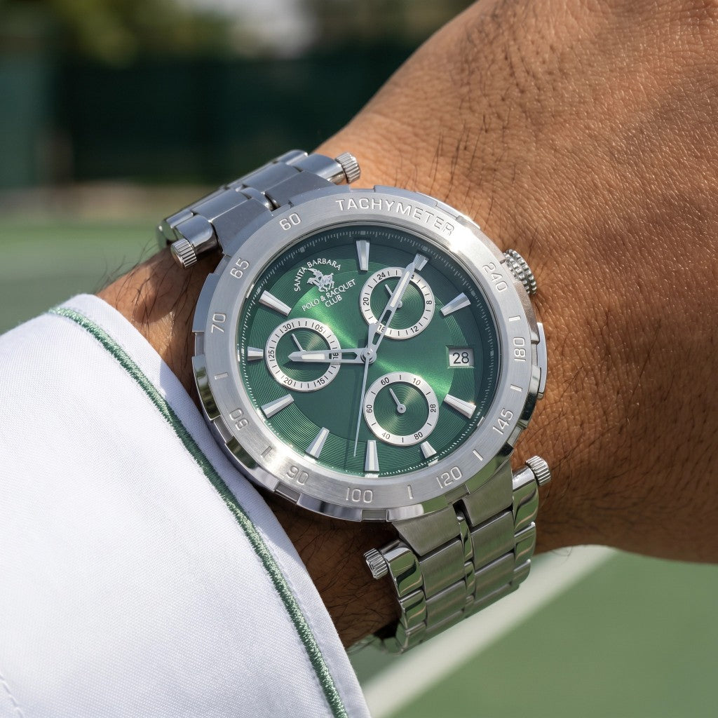 Santa Barbara Polo & Racquet Club Legend Silver Stainless Steel Watch for Men SB.1.10567-3
