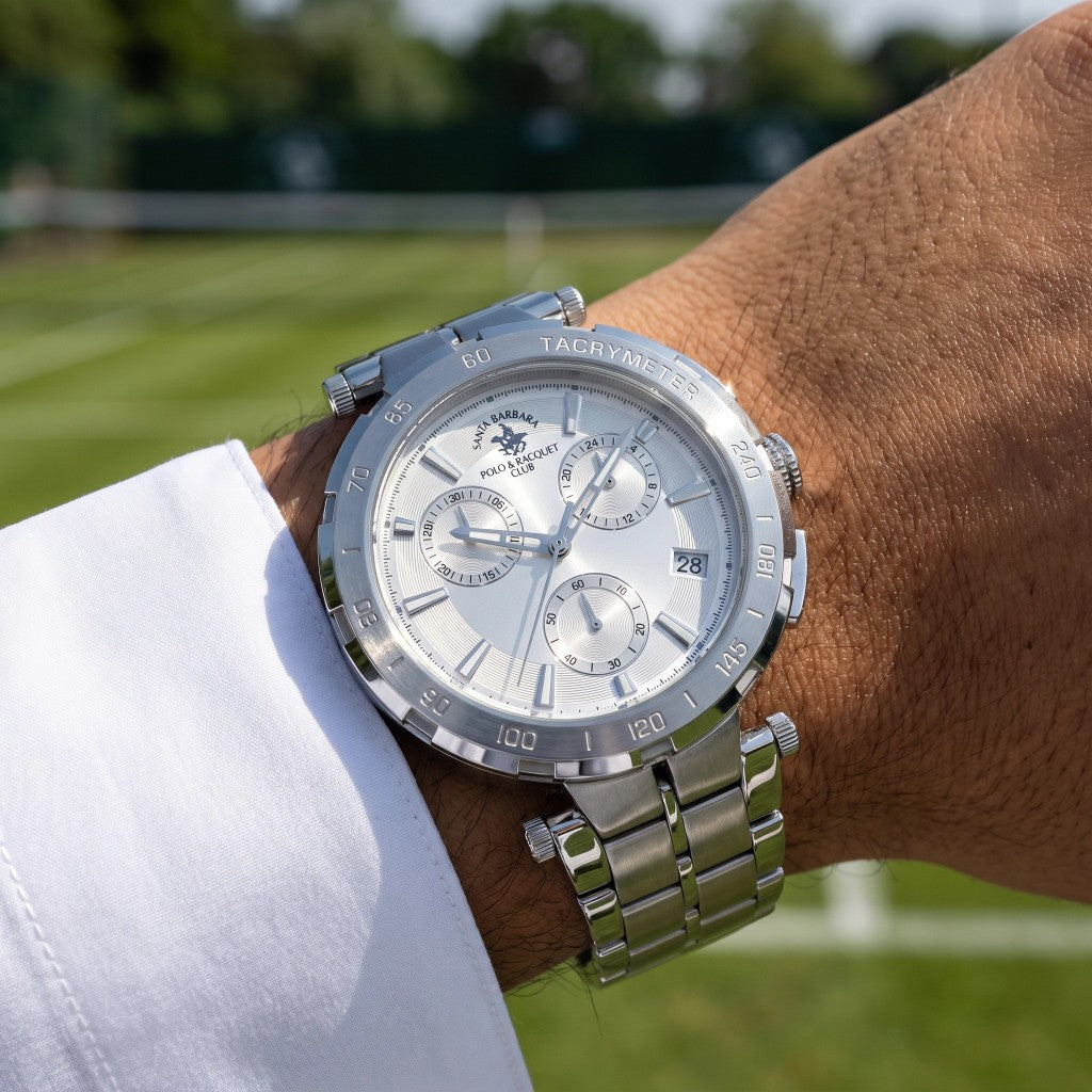 Santa Barbara Polo & Racquet Club Legend Silver Stainless Steel Watch for Men SB.1.10567-6
