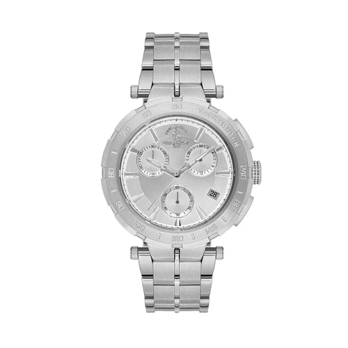 Santa Barbara Polo & Racquet Club Legend Silver Stainless Steel Watch for Men SB.1.10567-6 - Daniel Klein Saudi Arabia