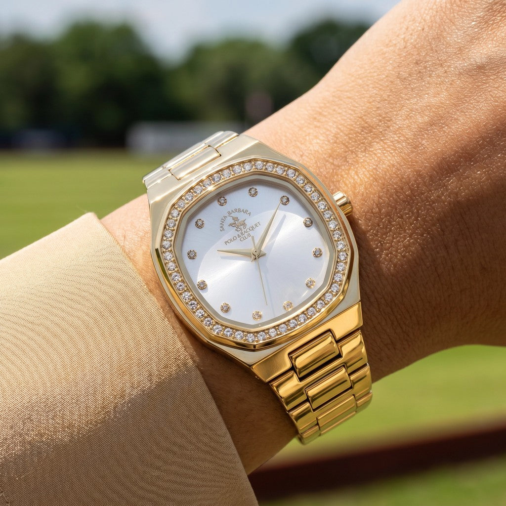 Santa Barbara Polo & Racquet Club Gold Stainless Steel Watch for Women SB.1.10625-3