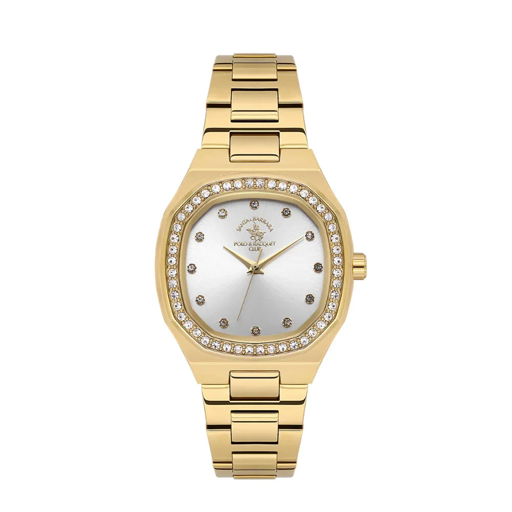 Santa Barbara Polo & Racquet Club Silver Stainless Steel Watch for Women SB.1.10625-3 - Daniel Klein Saudi Arabia