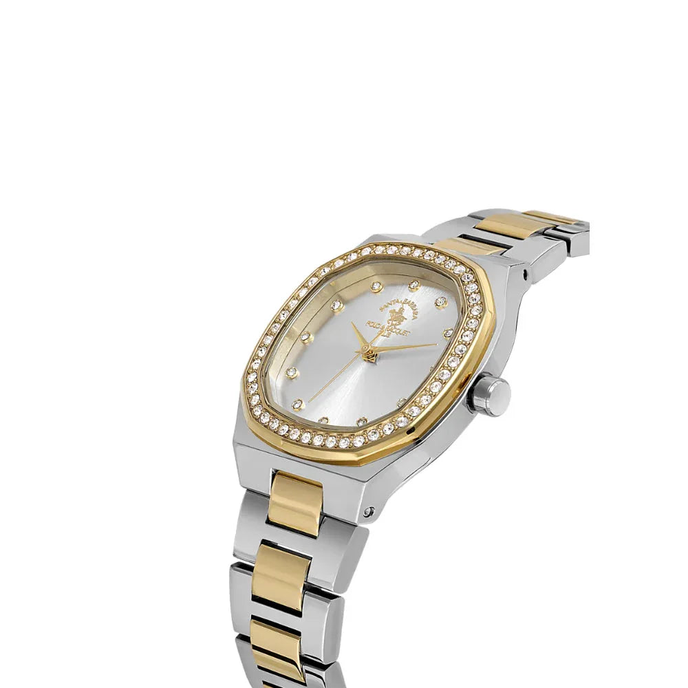 Santa Barbara Polo & Racquet Club Silver and Gold Stainless Steel Watch for Women SB.1.10625-5 - Daniel Klein Saudi Arabia
