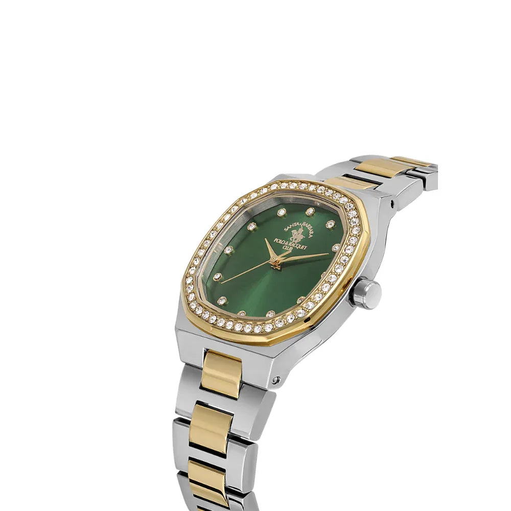 Santa Barbara Polo & Racquet Club Silver and Gold Stainless Steel Watch for Women SB.1.10625-6 - Daniel Klein Saudi Arabia
