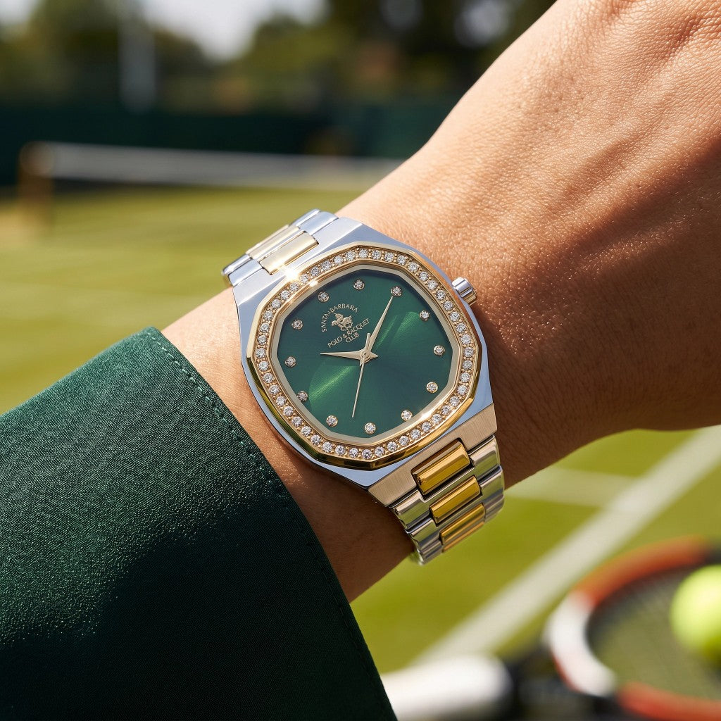 Santa Barbara Polo & Racquet Club Silver and Gold Stainless Steel Watch for Women SB.1.10625-6