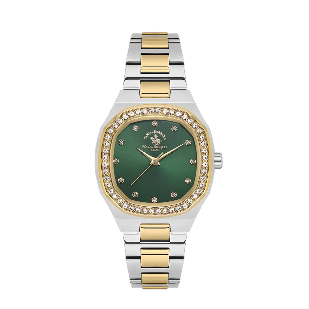 Santa Barbara Polo & Racquet Club Silver and Gold Stainless Steel Watch for Women SB.1.10625-6 - Daniel Klein Saudi Arabia