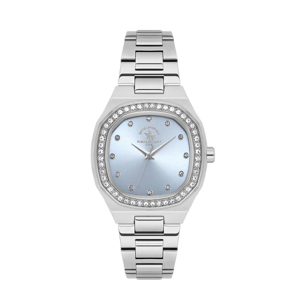 Santa Barbara Polo & Racquet Club Silver Stainless Steel Watch for Women SB.1.10625-7 - Daniel Klein Saudi Arabia