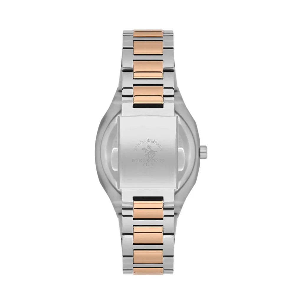Santa Barbara Polo & Racquet Club Silver and Rose Gold Stainless Steel Watch for Women SB.1.10625-8 - Daniel Klein Saudi Arabia