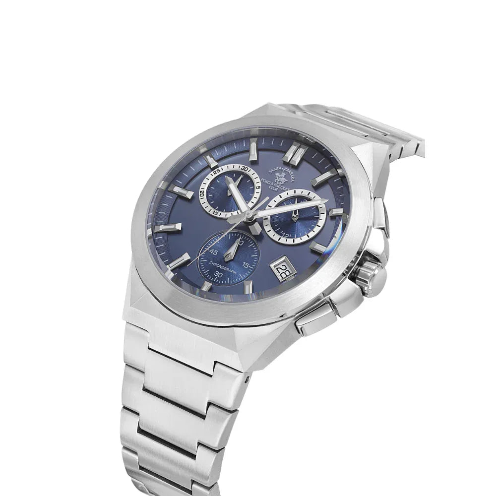 Santa Barbara Polo & Racquet Club Silver Stainless Steel Watch for Men SB.1.10633-2 - Daniel Klein Saudi Arabia