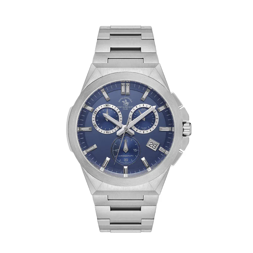 Santa Barbara Polo & Racquet Club Silver Stainless Steel Watch for Men SB.1.10633-2 - Daniel Klein Saudi Arabia