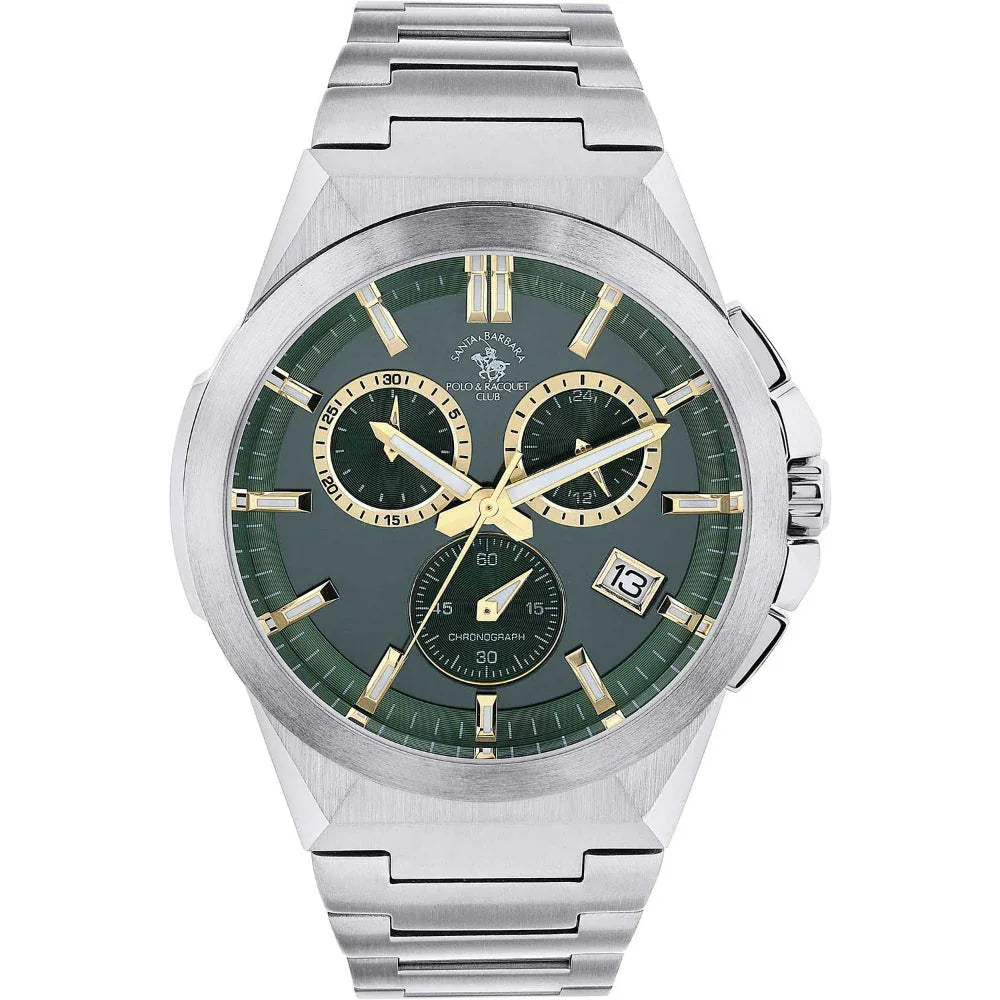 Santa Barbara Polo & Racquet Club Silver Stainless Steel Watch for Men SB.1.10633-6 - Daniel Klein Saudi Arabia