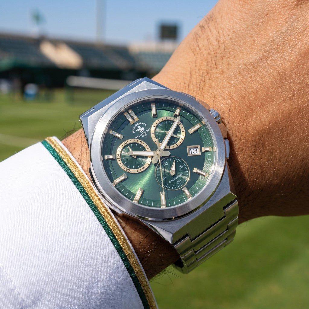 Santa Barbara Polo & Racquet Club Silver Stainless Steel Watch for Men SB.1.10633-6