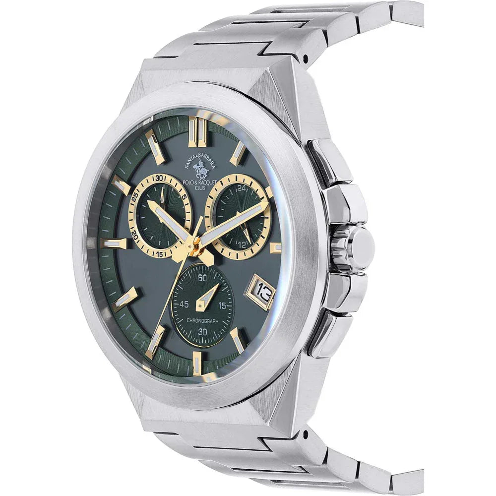 Santa Barbara Polo & Racquet Club Silver Stainless Steel Watch for Men SB.1.10633-6 - Daniel Klein Saudi Arabia