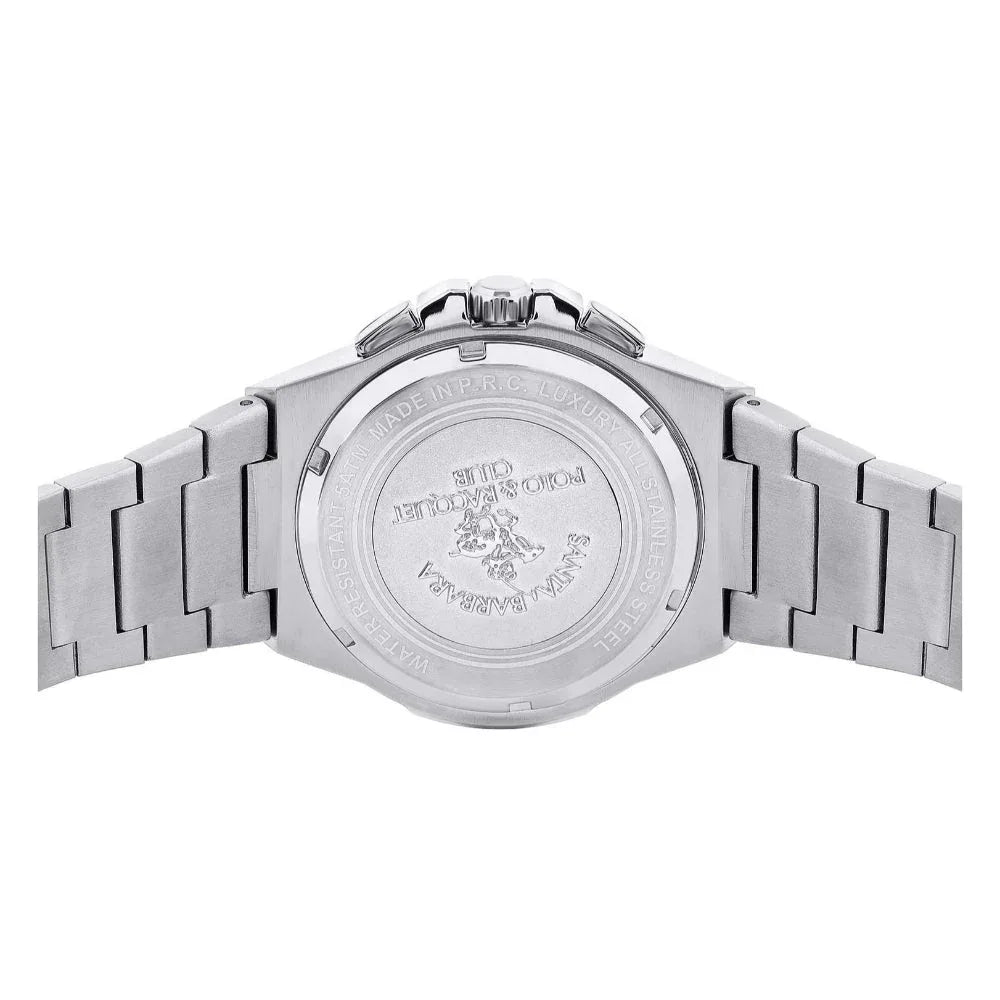 Santa Barbara Polo & Racquet Club Silver Stainless Steel Watch for Men SB.1.10633-6 - Daniel Klein Saudi Arabia