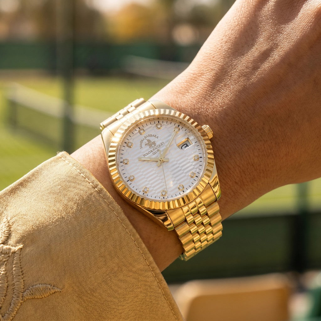 Santa Barbara Polo & Racquet Club Gold Stainless Steel Watch for Women SB.1.10643-2