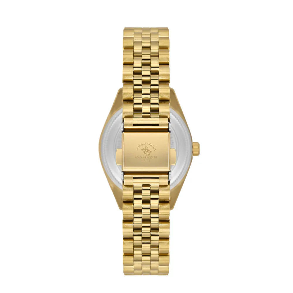 Santa Barbara Polo & Racquet Club Gold Stainless Steel Watch for Women SB.1.10643-2 - Daniel Klein Saudi Arabia