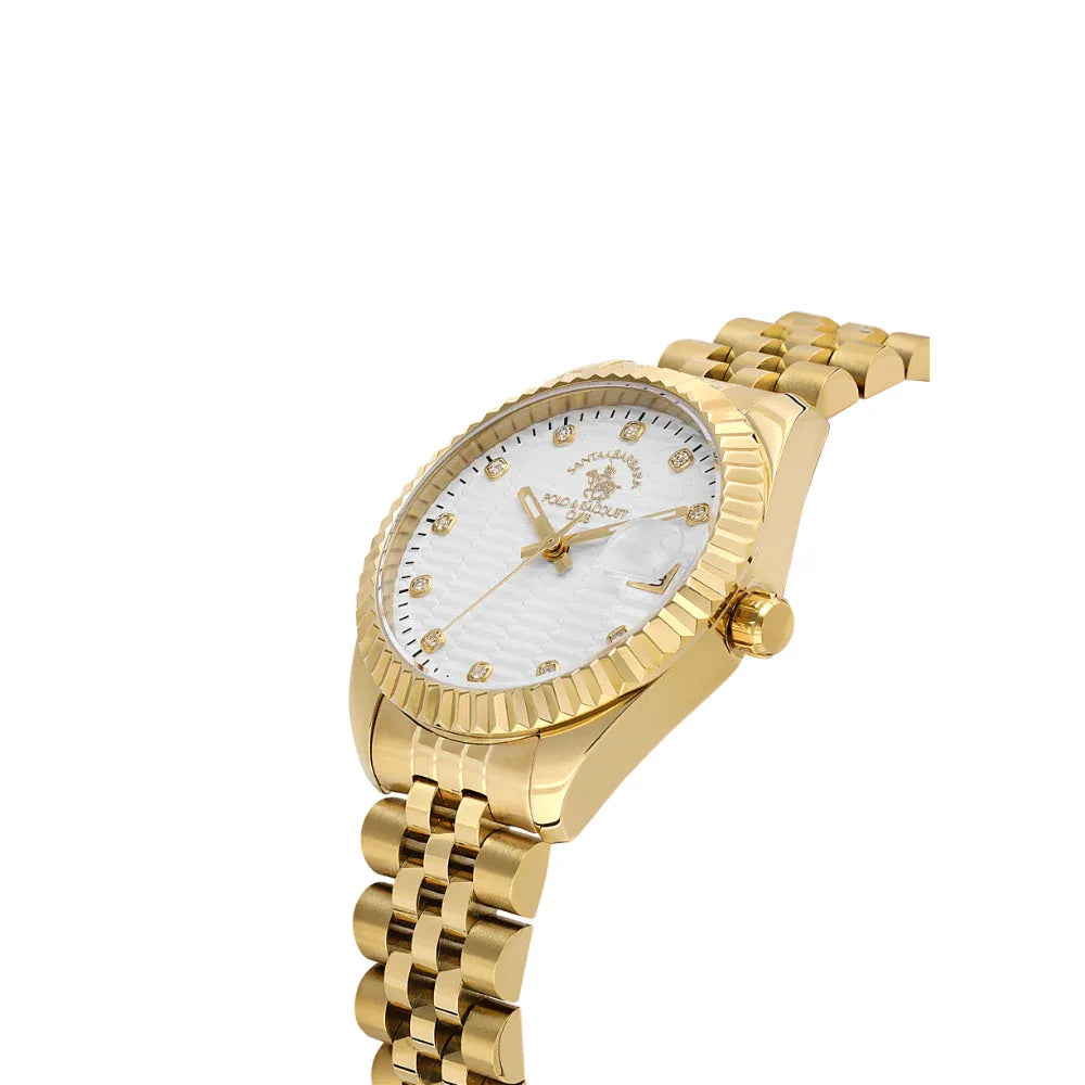 Santa Barbara Polo & Racquet Club Gold Stainless Steel Watch for Women SB.1.10643-2 - Daniel Klein Saudi Arabia