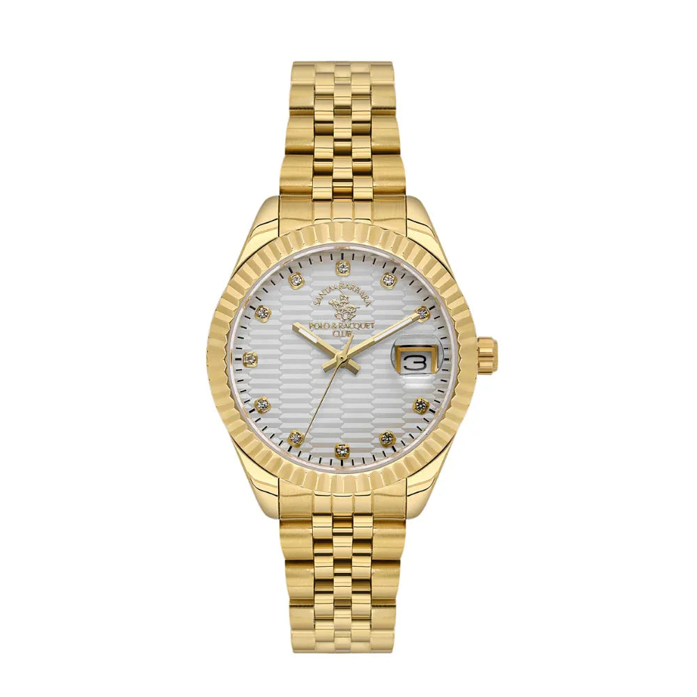 Santa Barbara Polo & Racquet Club Gold Stainless Steel Watch for Women SB.1.10643-2 - Daniel Klein Saudi Arabia
