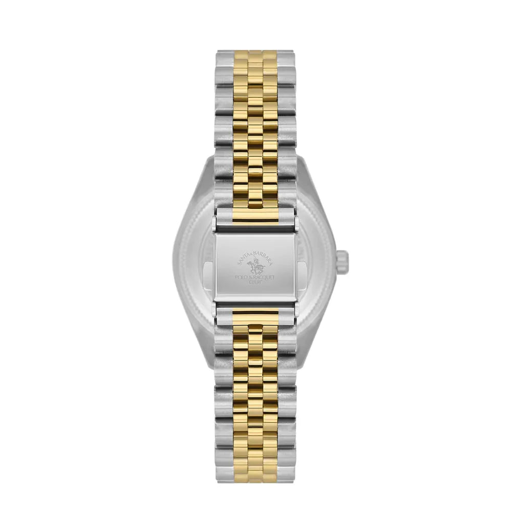 Santa Barbara Polo & Racquet Club Silver and Gold Stainless Steel Watch for Women SB.1.10643-3 - Daniel Klein Saudi Arabia