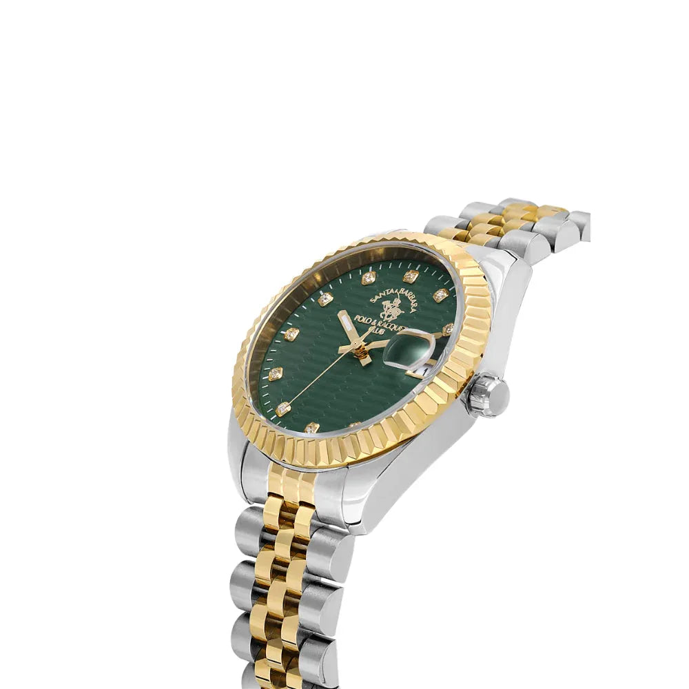 Santa Barbara Polo & Racquet Club Silver and Gold Stainless Steel Watch for Women SB.1.10643-3 - Daniel Klein Saudi Arabia