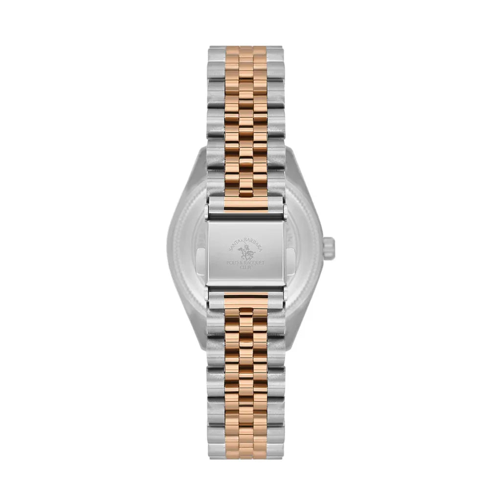 Santa Barbara Polo & Racquet Club Silver and Rose Gold Stainless Steel Watch for Women SB.1.10643-4 - Daniel Klein Saudi Arabia