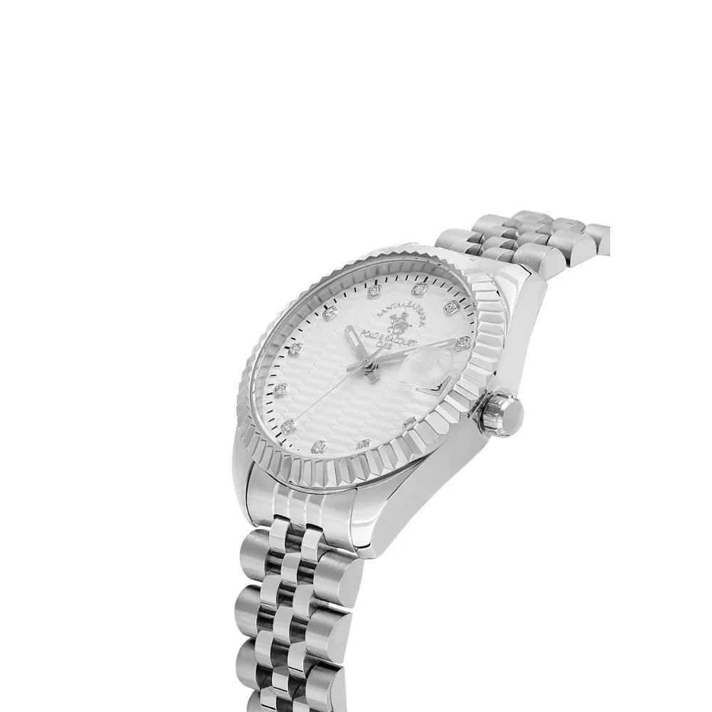 Santa Barbara Polo & Racquet Club Silver Stainless Steel Watch for Women SB.1.10643-5 - Daniel Klein Saudi Arabia