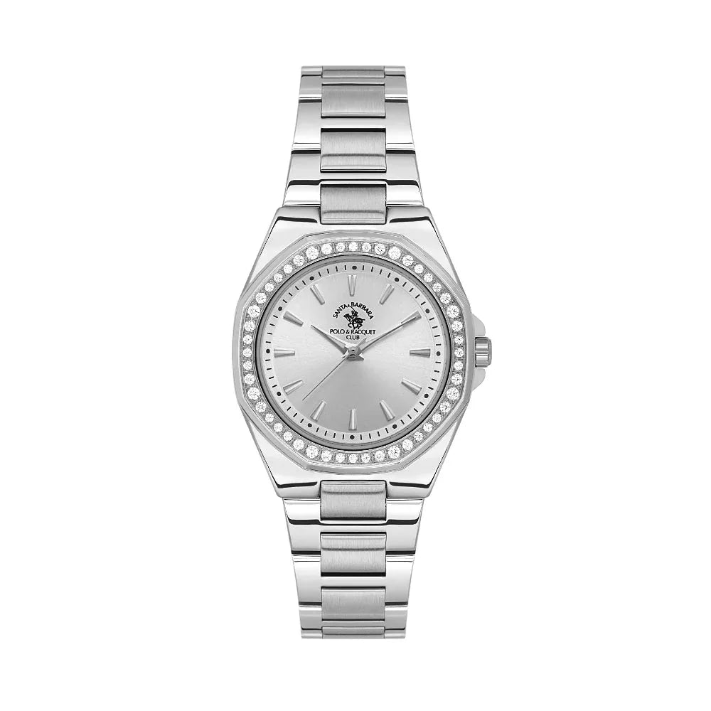 Santa Barbara Polo & Racquet Club Unique Silver Stainless Steel Watch for Women SB.1.10647-1 - Daniel Klein Saudi Arabia