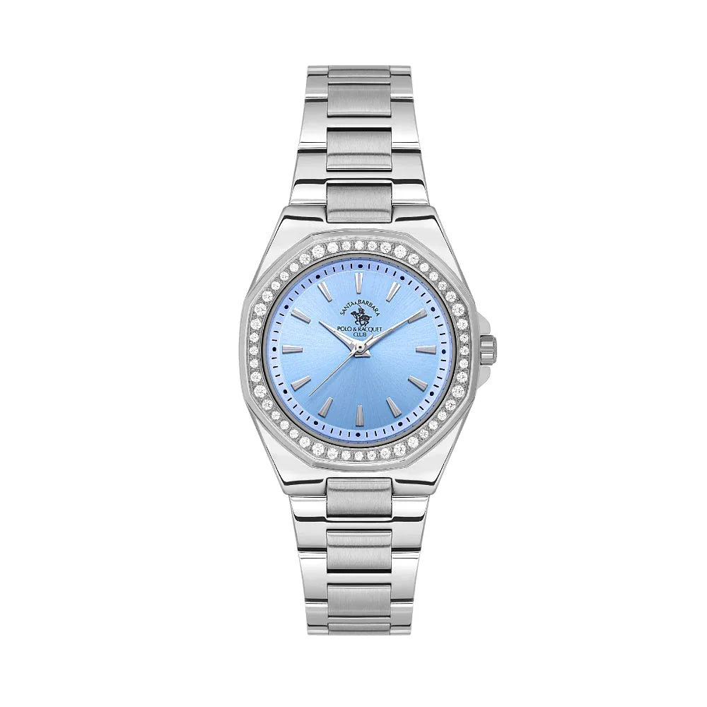 Santa Barbara Polo & Racquet Club Unique Silver Stainless Steel Watch for Women SB.1.10647-2 - Daniel Klein Saudi Arabia