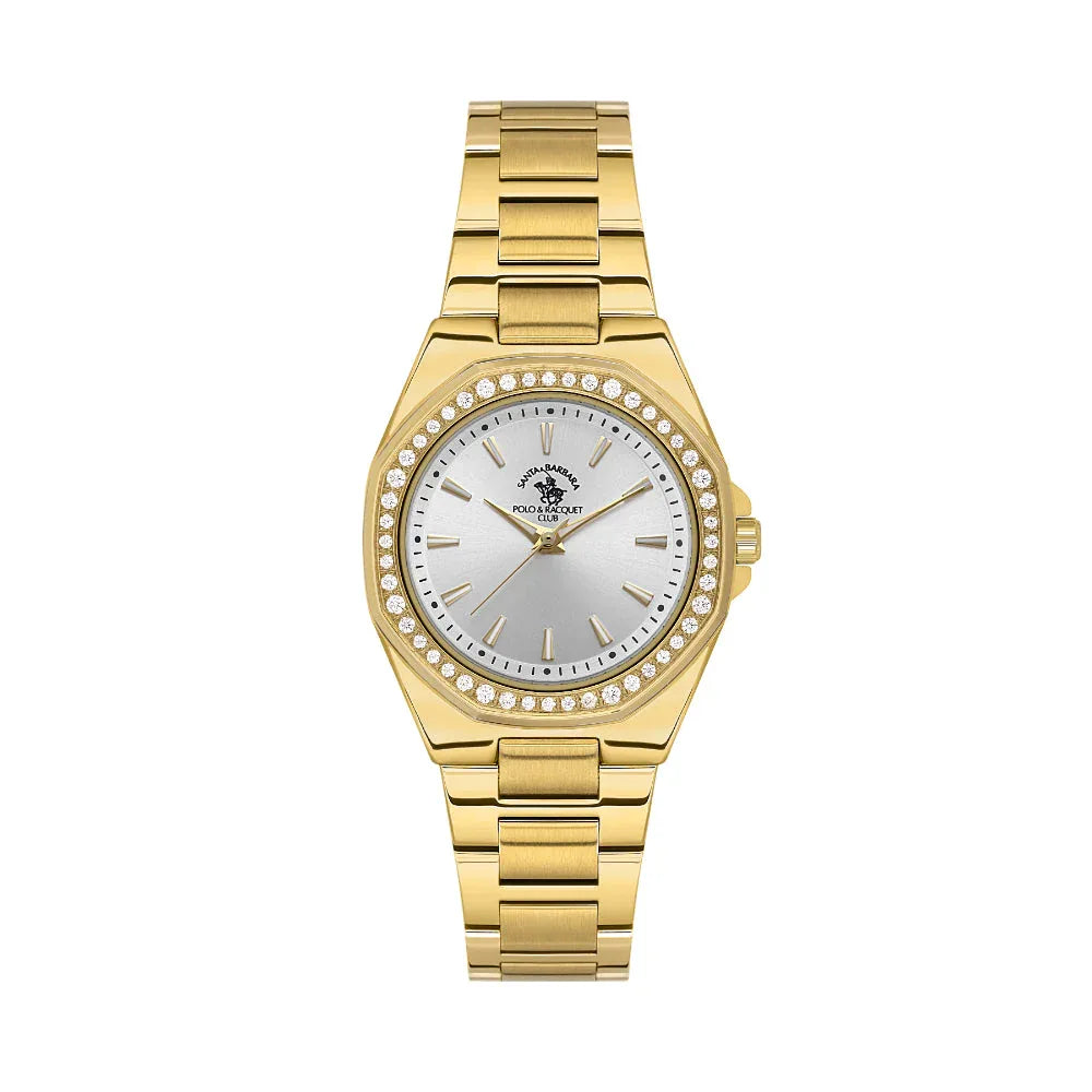 Santa Barbara Polo & Racquet Club Unique Gold Stainless Steel Watch for Women SB.1.10647-3 - Daniel Klein Saudi Arabia