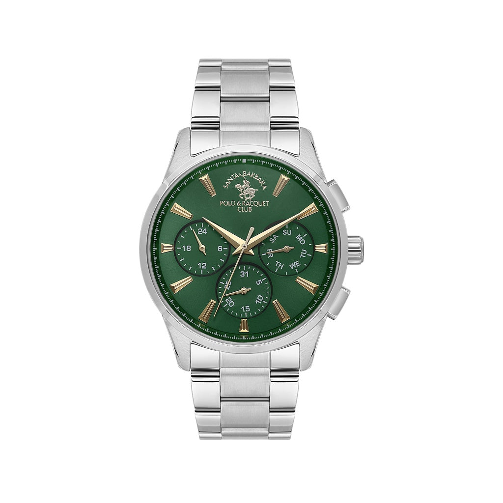 Santa Barbara Polo & Racquet Club Silver Stainless Steel Watch for Men SB.1.10648-4