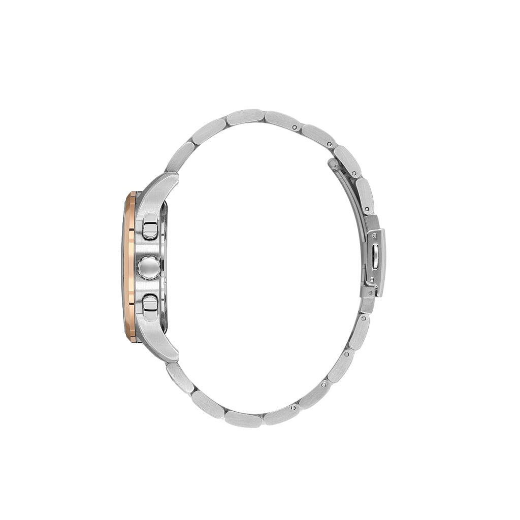 Santa Barbara Polo & Racquet Club Silver and Rose Gold Stainless Steel Watch for Men SB.1.10648-7