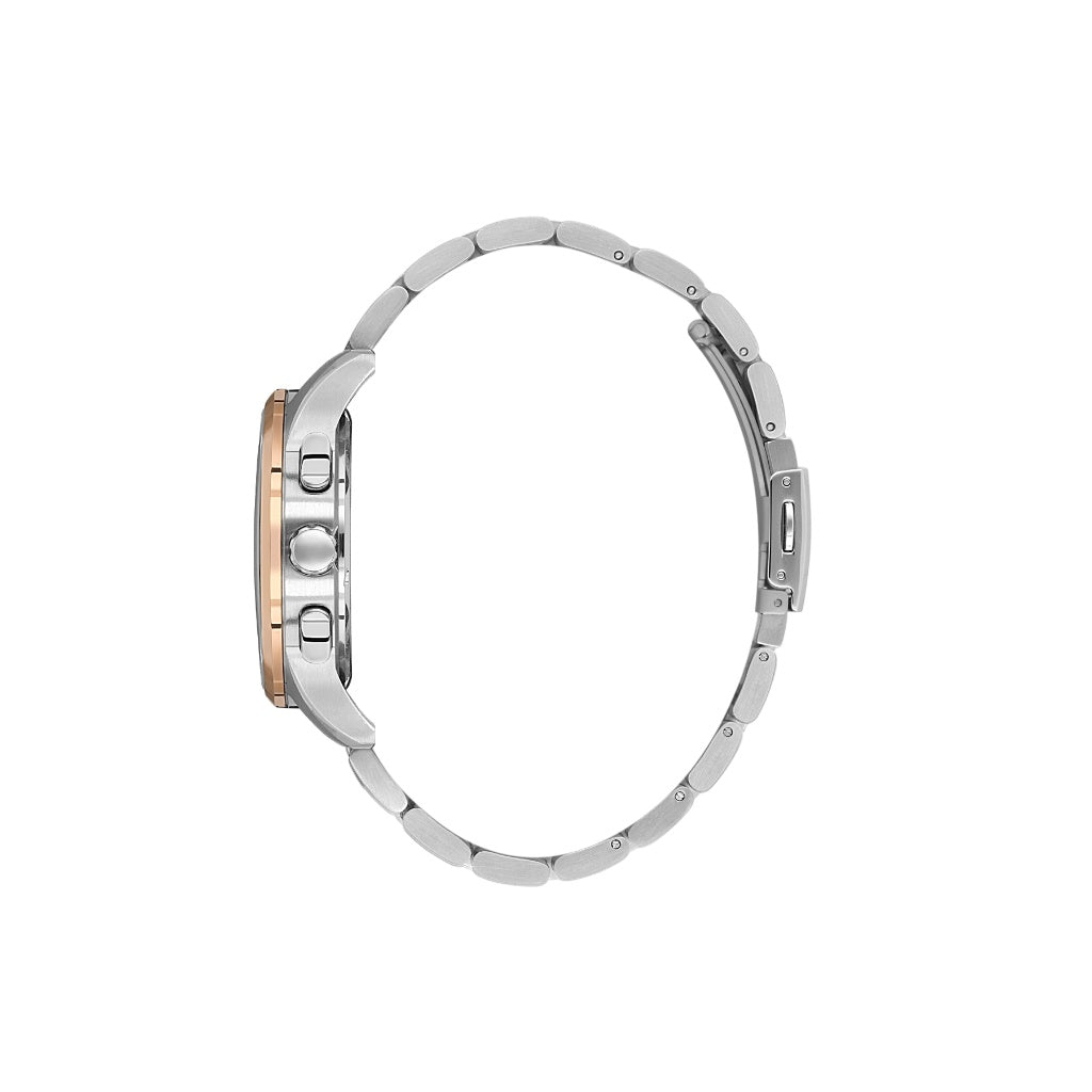 Santa Barbara Polo & Racquet Club Silver and Rose Gold Stainless Steel Watch for Men SB.1.10648-8