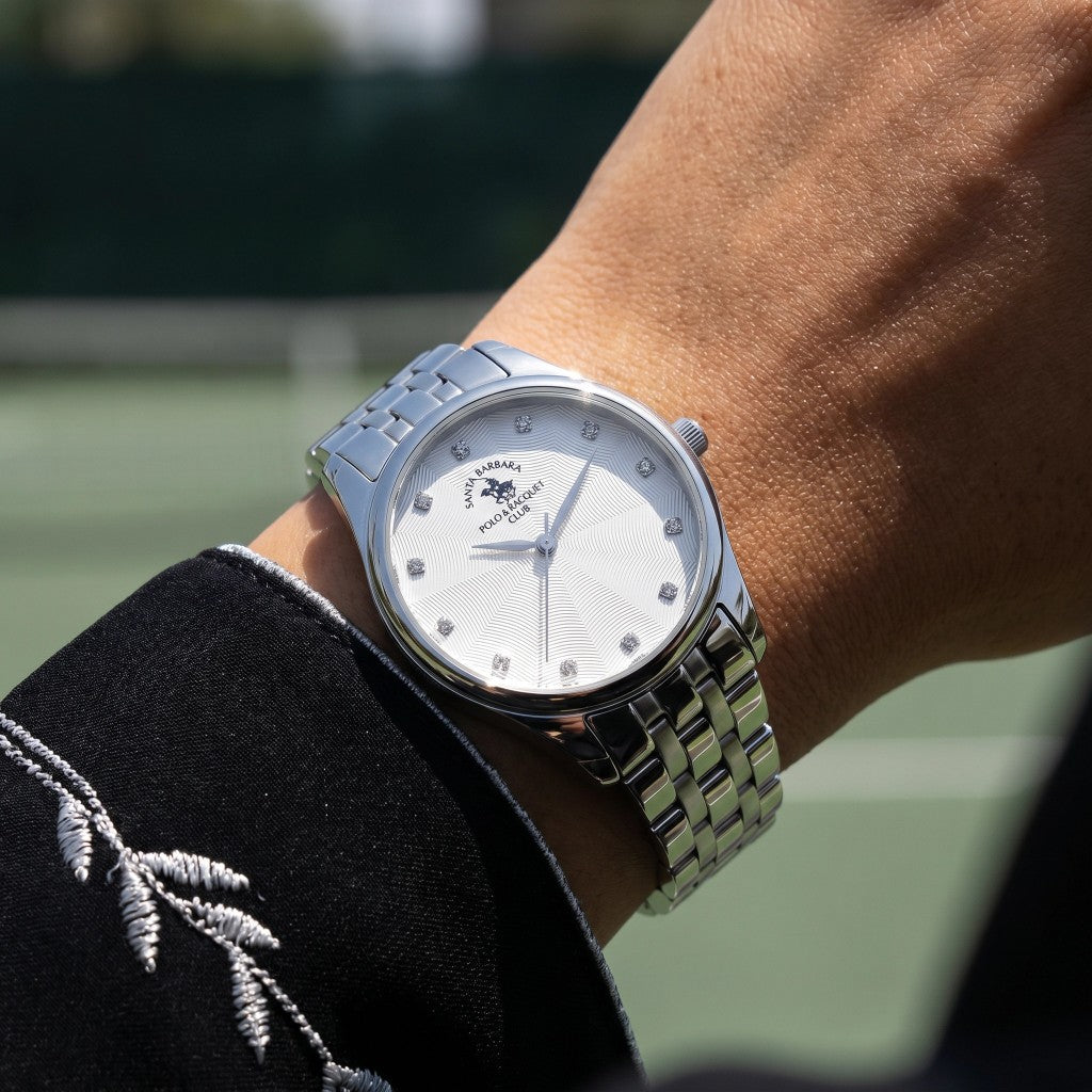 Santa Barbara Polo & Racquet Club Unique Silver Stainless Steel Watch for Women SB.1.10649-1