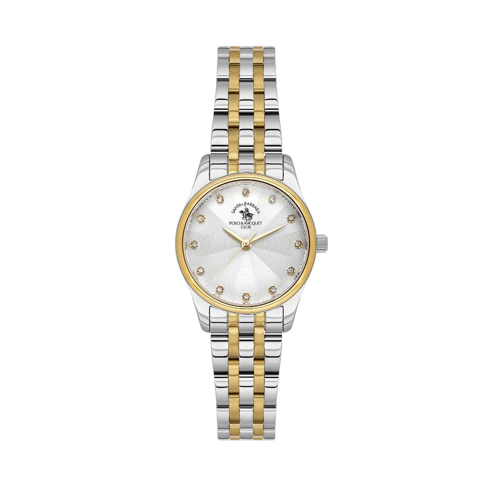 Santa Barbara Polo & Racquet Club Unique Silver and Gold Stainless Steel Watch for Women SB.1.10649-4 - Daniel Klein Saudi Arabia