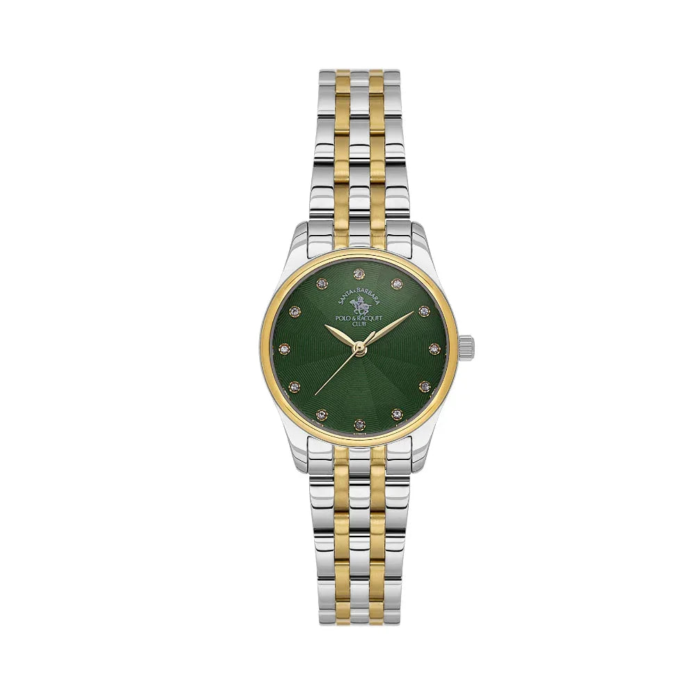 Santa Barbara Polo & Racquet Club Unique Silver and Gold Stainless Steel Watch for Women SB.1.10649-5 - Daniel Klein Saudi Arabia