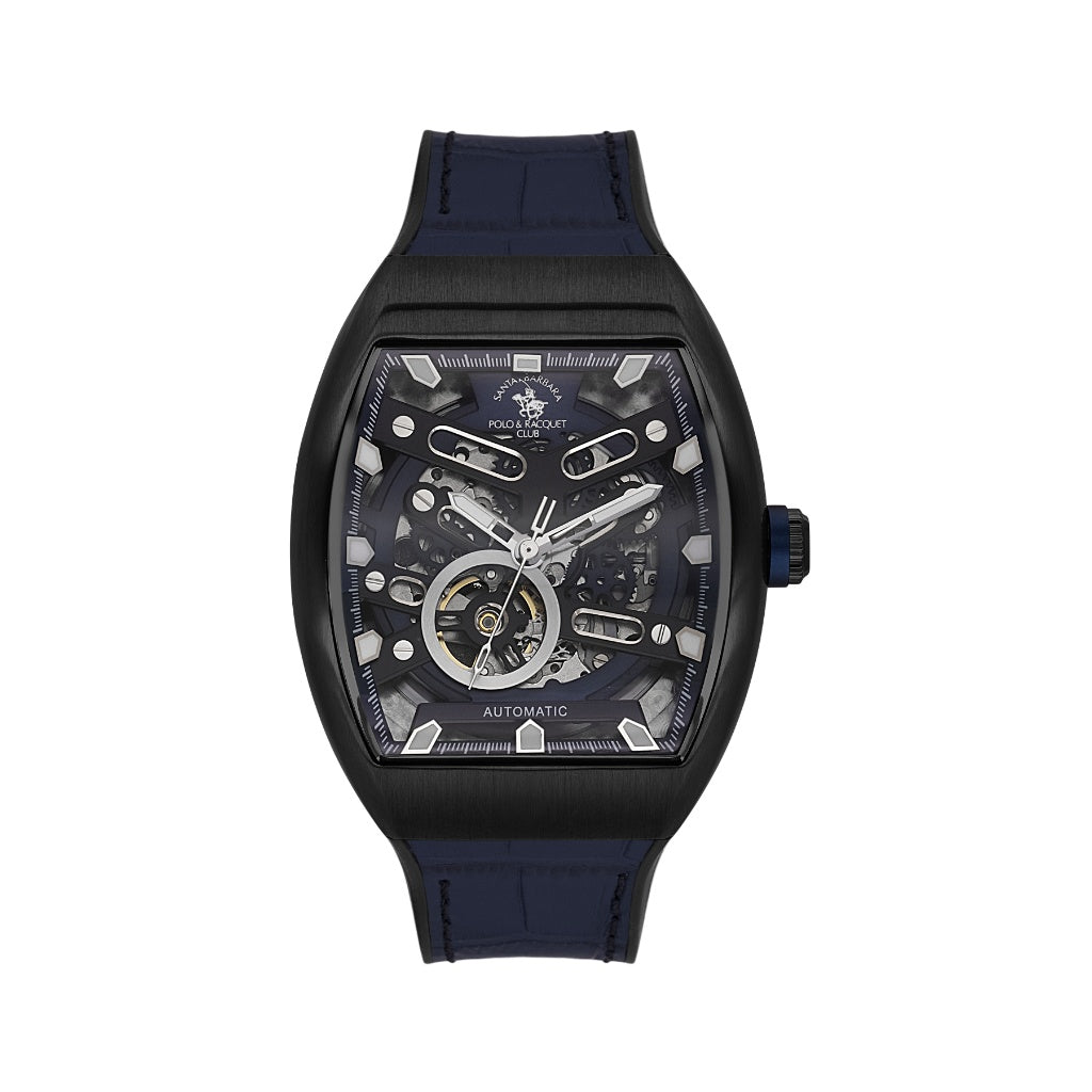 Santa Barbara Polo & Racquet Club Dark Blue Genuine Leather Watch for Men SB.1.10650-3