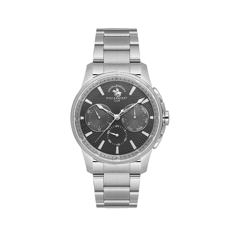 Santa Barbara Polo & Racquet Club Legend Silver Stainless Steel Watch for Men SB.1.10651-2 - Daniel Klein Saudi Arabia