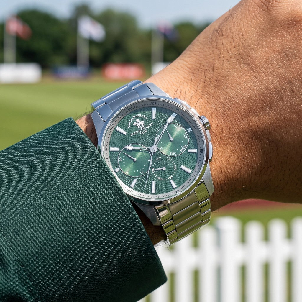 Santa Barbara Polo & Racquet Club Legend Silver Stainless Steel Watch for Men SB.1.10651-4