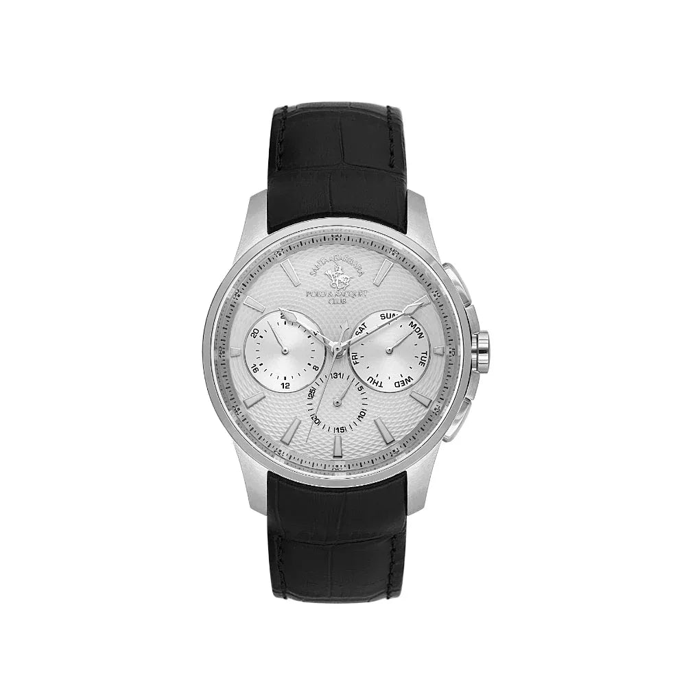 Santa Barbara Polo & Racquet Club Legend Black Genuine Leather Watch for Men SB.1.10652-1 - Daniel Klein Saudi Arabia
