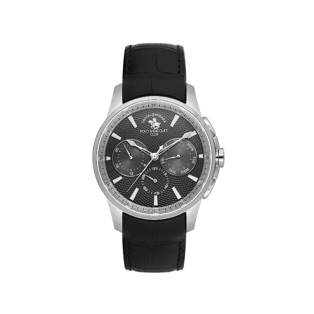 Santa Barbara Polo & Racquet Club Legend Black Genuine Leather Watch for Men SB.1.10652-2 - Daniel Klein Saudi Arabia