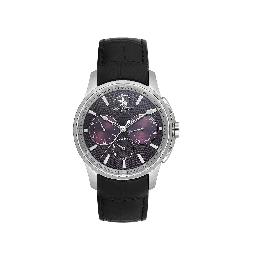 Santa Barbara Polo & Racquet Club Legend Black Genuine Leather Watch for Men SB.1.10652-4 - Daniel Klein Saudi Arabia