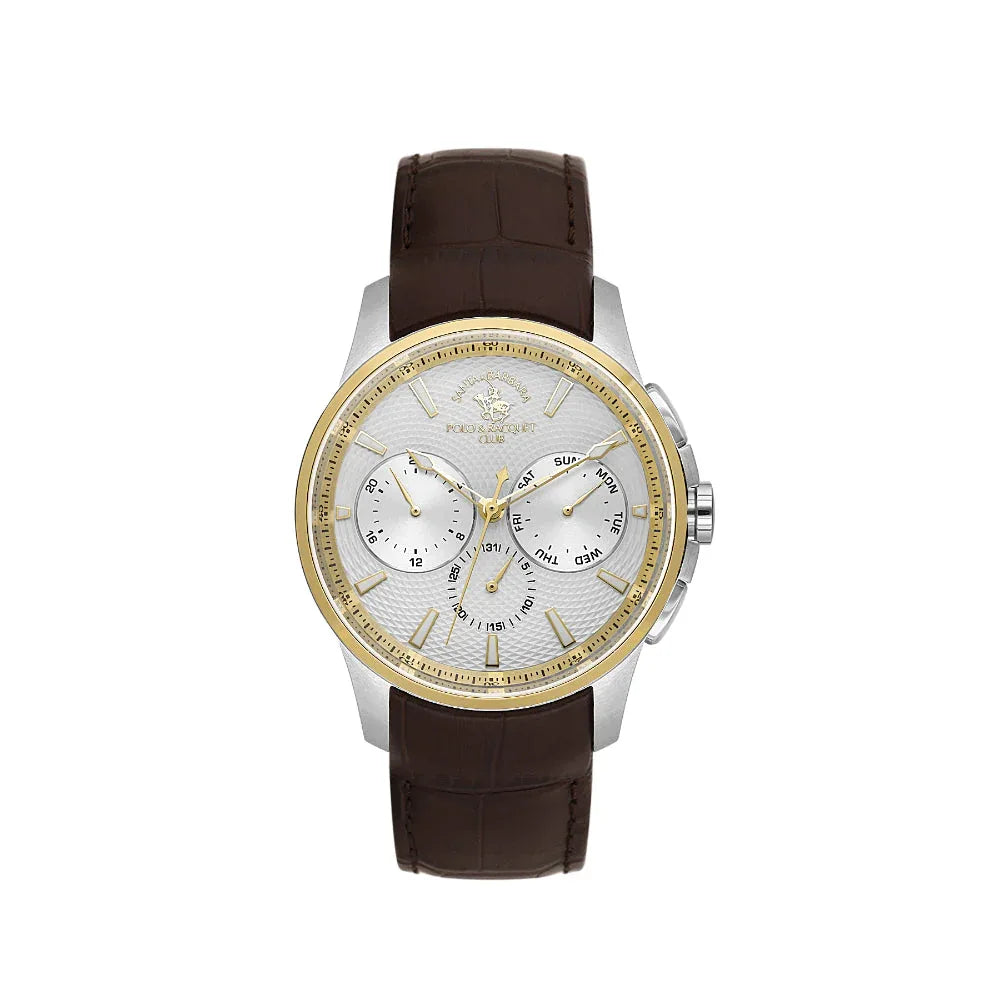 Santa Barbara Polo & Racquet Club Legend Dark Brown Genuine Leather Watch for Men SB.1.10652-6 - Daniel Klein Saudi Arabia