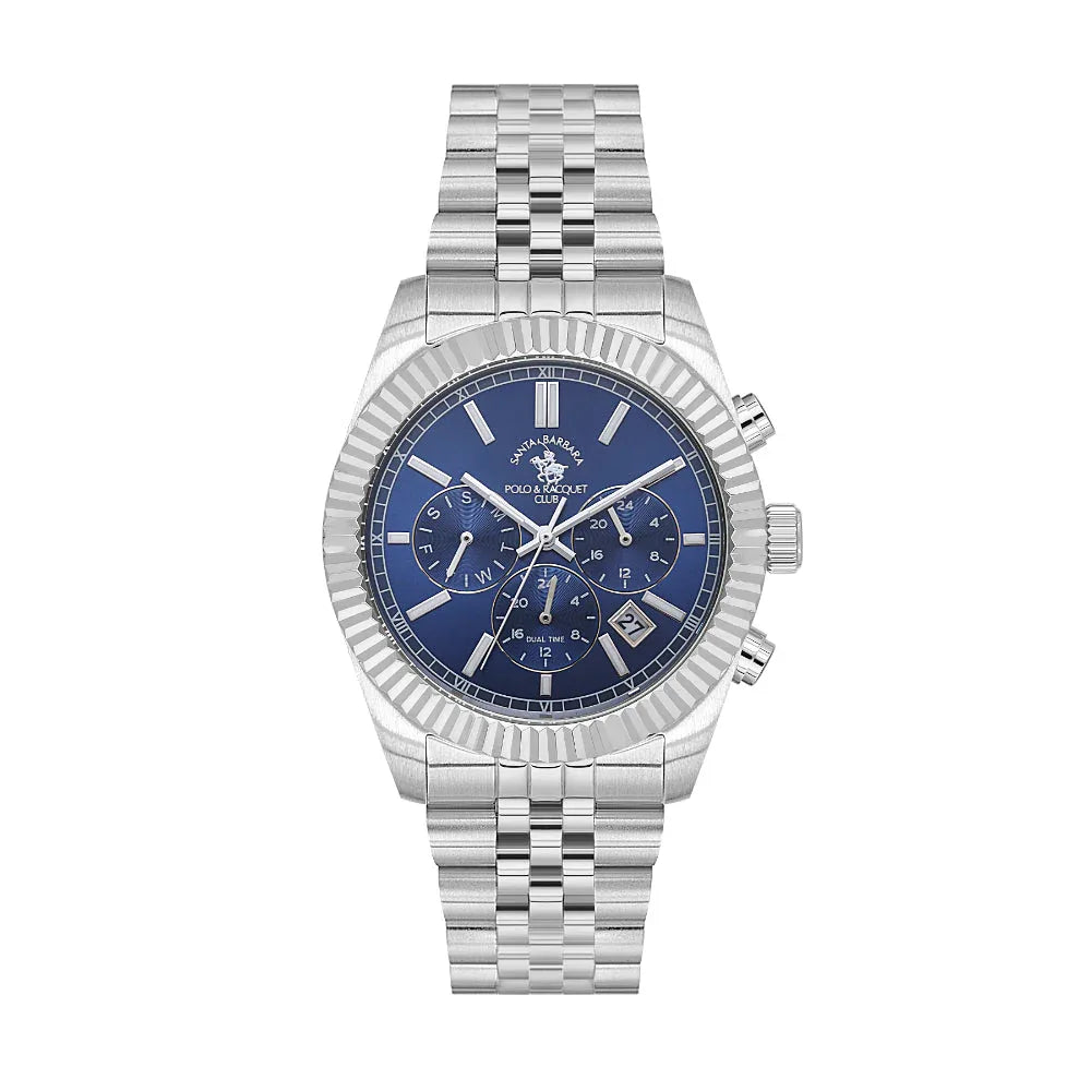 Santa Barbara Polo & Racquet Club Legend Silver Stainless Steel Watch for Men SB.1.10653-3 - Daniel Klein Saudi Arabia