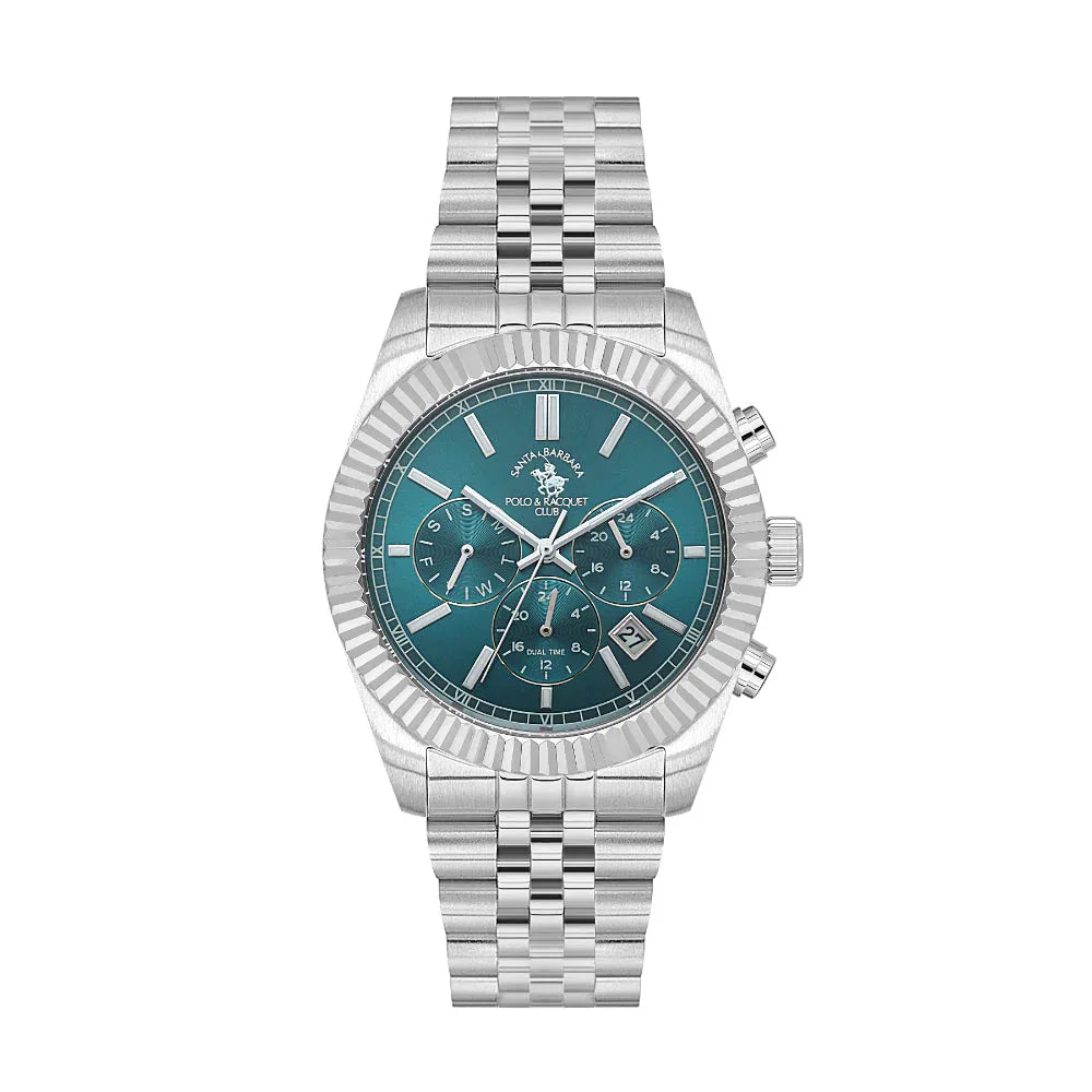 Santa Barbara Polo & Racquet Club Legend Silver Stainless Steel Watch for Men SB.1.10653-4 - Daniel Klein Saudi Arabia