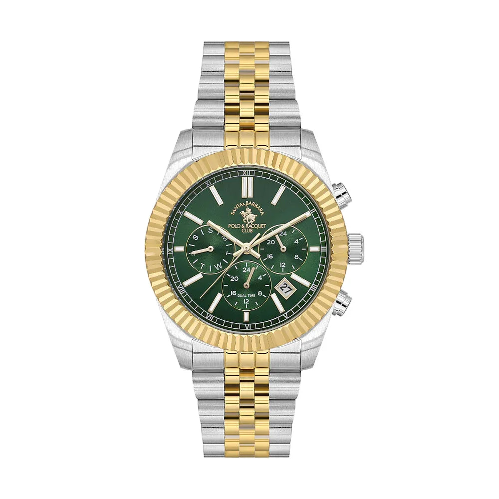 Santa Barbara Polo & Racquet Club Legend Silver and Gold Stainless Steel Watch for Men SB.1.10653-5 - Daniel Klein Saudi Arabia