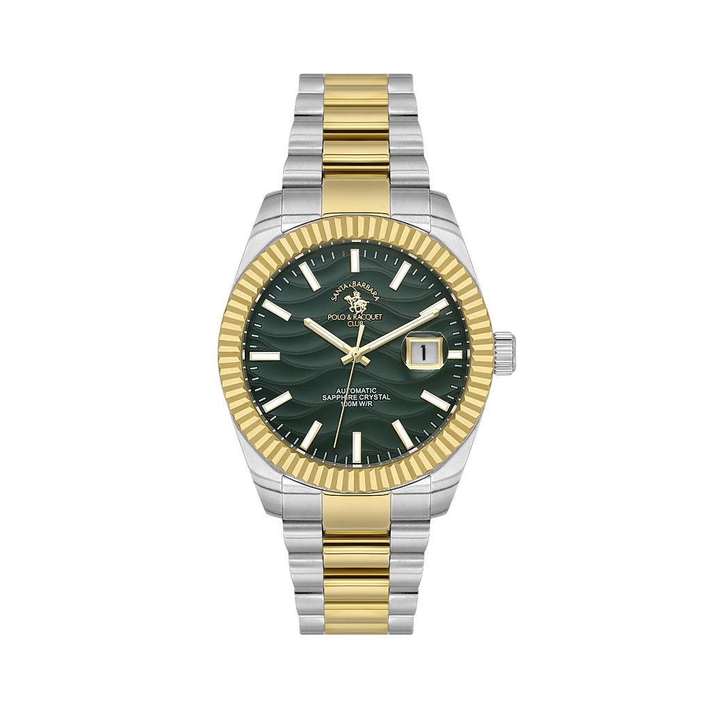 Santa Barbara Polo & Racquet Club Silver and Gold Stainless Steel Watch for Men SB.1.10654-5